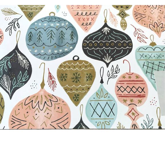 CHATEAU Christmas Ornament Cork Backed Hard Placemats 12x16 Set of 4 Holiday New - Picture 3 of 16